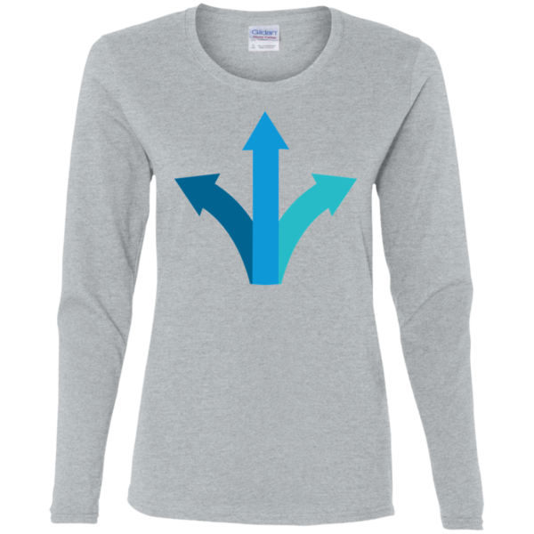 Ladies' Cotton LS T-Shirt - Image 3