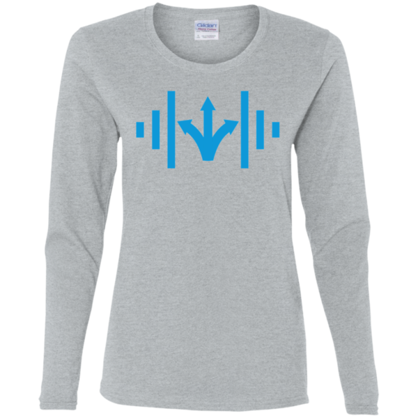 Ladies' Cotton LS T-Shirt - Image 3