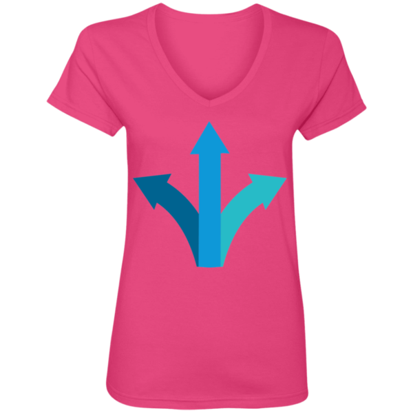 Ladies' V-Neck T-Shirt - Image 4